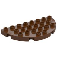 Duplo Plate Round 4 x 8 Semi-Circle (Reddish Brown)