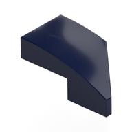 Brick Wedged, Curved 2 x 1 with Stud Notch Left (Dark Blue)