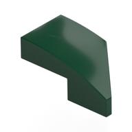 Brick Wedged, Curved 2 x 1 with Stud Notch Left (Dark Green)