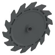 Technic Circular Saw Blade 9 x 9 with Pin Hole (Dark Bluish Gray)