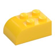 Brick Curved 2 x 3 (Yellow)