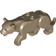 Animal, Big Cat, Leopard with 2 Studs, Blue Eyes Print (Dark Tan)