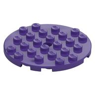 Plate Round 6 x 6 with Hole (Dark Purple)