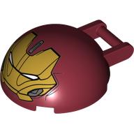 Windscreen 4 x 4 x 1 2/3 Canopy Half Sphere with Handle and Hulk Buster Face Print (Dark Red)