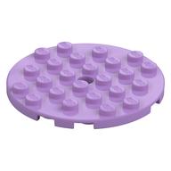 Plate Round 6 x 6 with Hole (Medium Lavender)