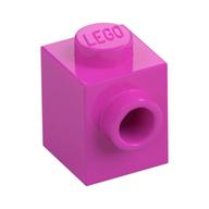 Brick Special 1 x 1 with Stud on 1 Side (Dark Pink)