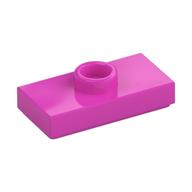 Plate Special 1 x 2 with 1 Stud with Groove and Inside Stud Holder (Jumper) (Dark Pink)