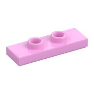 Plate Special 1 x 3 with 2 Studs with Groove and Inside Stud Holder (Jumper) (Bright Pink)