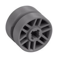 Wheel 14mm D. x 9.9mm with Centre Groove, Fake Bolts and 6 Spokes (Flat Silver)