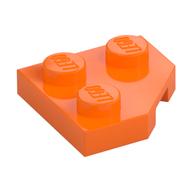 Wedge Plate 2 x 2 Cut Corner (Orange)