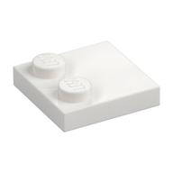 Plate Special 2 x 2 with Only 2 studs (White)