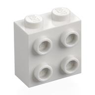 Brick Special 1 x 2 x 1 2/3 with 4 Studs on 1 Side (White)