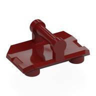 Plate Special / Shield Rectangular with 4 Studs, Handle (Dark Red)