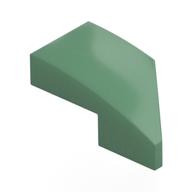 Brick Wedged, Curved 2 x 1 with Stud Notch Left (Sand Green)