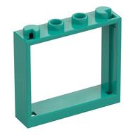 Window 1 x 4 x 3 without Shutter Tabs (Dark Turquoise)