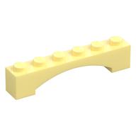 Brick Arch 1 x 6 Raised Arch (Bright Light Yellow)