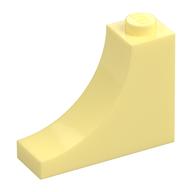 Brick Curved 1 x 3 x 2 Inverted [Inside Bow] (Bright Light Yellow)
