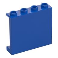 Panel 1 x 4 x 3 [Side Supports / Hollow Studs] (Blue)
