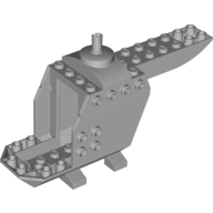 Helicopter Body 4 x 14 x 5 with Top Pin (Light Bluish Gray)