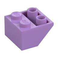 Brick Sloped Inverted 45° 2 x 2 [Ovoid Bottom Pin, Bar-sized Stud Holes] (Medium Lavender)