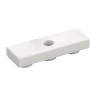 Tile Special 1 x 3 Inverted with Center Hole (White)