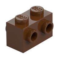 Brick Special 1 x 2 with Studs on 2 Sides (Reddish Brown)
