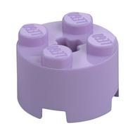 Brick Round 2 x 2 with Axle Hole (Lavender)