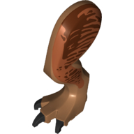 Animal Body Part, Dinosaur, Tyrannosaurus Rex Leg, Left, with Pin, Dark Orange and Reddish Brown Markings Print (Medium Nougat)