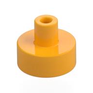 Tile Special Round 1 x 1 with Hollow Bar (Bright Light Orange)