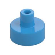 Tile Special Round 1 x 1 with Hollow Bar (Dark Azure)