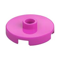 Plate Special Round 2 x 2 with Center Stud (Jumper Plate) (Dark Pink)