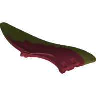 Animal Body Part, Dinosaur, Pteranodon Wing, Right with Marbled Olive Green Pattern (Dark Red)