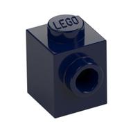 Brick Special 1 x 1 with Stud on 1 Side (Dark Blue)