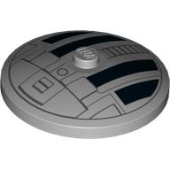 Dish 4 x 4 Inverted [Radar] with TIE-Fighter Technic Print (Light Bluish Gray)