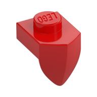 Plate Special 1 x 1 with Vertical Tooth (Red)