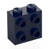 Brick Special 1 x 2 x 1 2/3 with 4 Studs on 1 Side (Dark Blue)