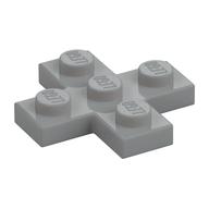 Plate 3 x 3 Cross (Light Bluish Gray)