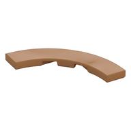 Tile 4 x 4 Curved, Macaroni (Medium Nougat)