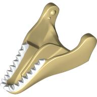 Animal Body Part, Dinosaur, Tyrannosaurus Rex Lower Jaw with White Teeth Print (Tan)