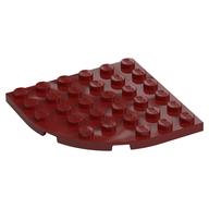 Plate Round Corner 6 x 6 (Dark Red)