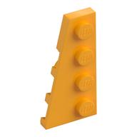 Wedge Plate 4 x 2 Left (Bright Light Orange)