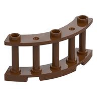 Fence Spindled 4 x 4 x 2 Quarter Round with 3 Studs (Reddish Brown)