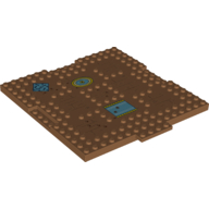 Plate Special 16 x 17 x 2/3 with 1 x 4 Recessed with Wood Grain, Paw Prints, Rugs and Dog Bed Print (Medium Nougat)
