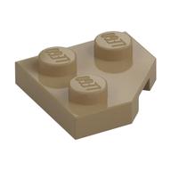 Wedge Plate 2 x 2 Cut Corner (Dark Tan)