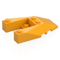 Brick Wedged, Sloped 6 x 4 Cutout, Stud Notches (Bright Light Orange)
