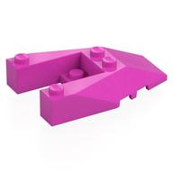 Brick Wedged, Sloped 6 x 4 Cutout, Stud Notches (Dark Pink)