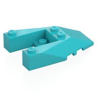 Brick Wedged, Sloped 6 x 4 Cutout, Stud Notches (Medium Azure)