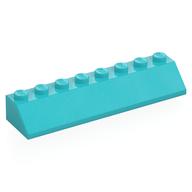 Brick Sloped 45° 2 x 8 (Medium Azure)