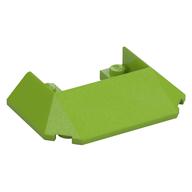 Brick Wedged, Sloped 45° 6 x 4 Double / 33°, 5 Bottom Tubes [Train Roof] (Lime)