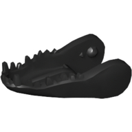 Animal Body Part, Dinosaur, Indoraptor Lower Jaw with Dark Tan Teeth (Black)